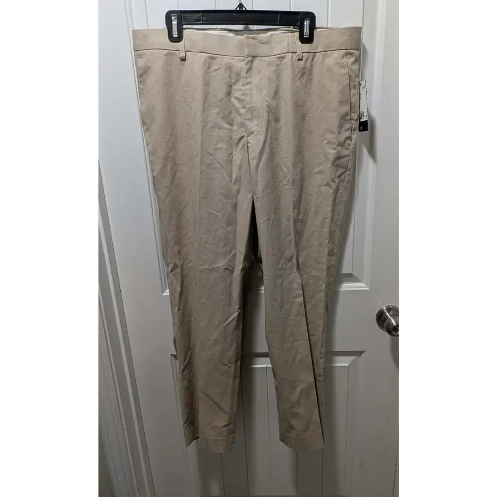 NEW! H&M Men's Tan Khaki Cropped Slim Fit Dress Pants Size 38 R Business Work